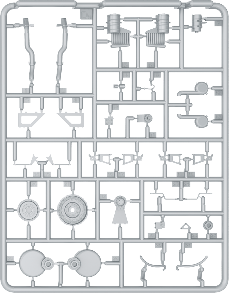 Miniart [35205] 1/35 T-34 Engine(V-2-34) & Transmission Set | 4820183310507