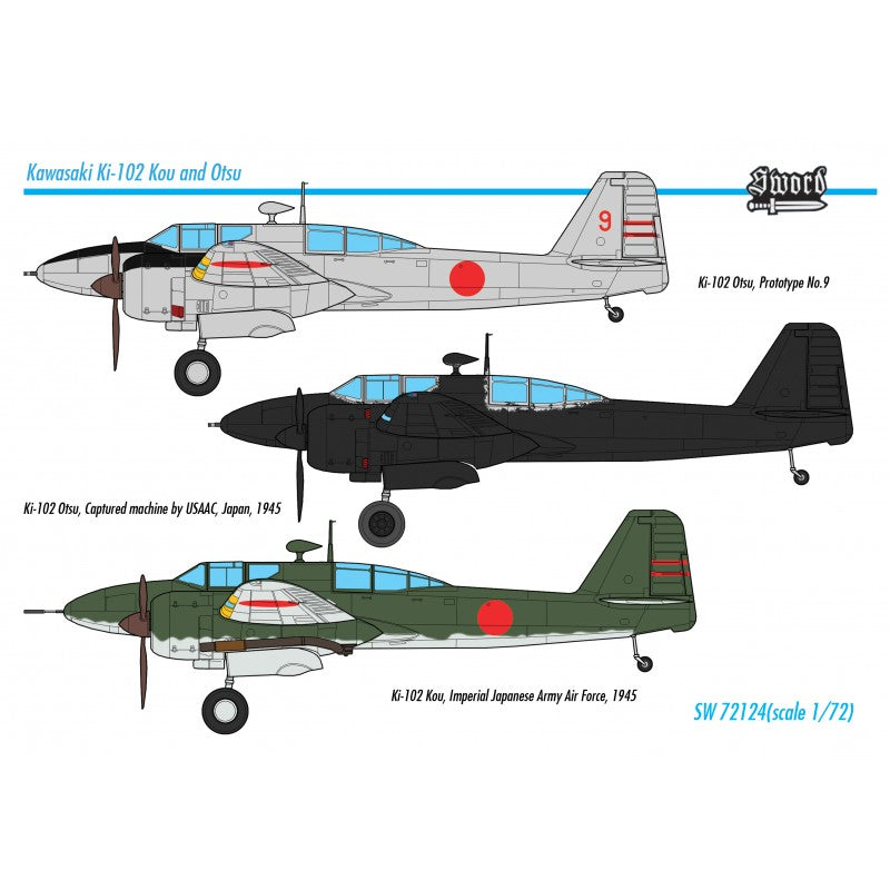 Sword Models 1/72 Ki-102a/b , Kou/Otsu, Aircraft
