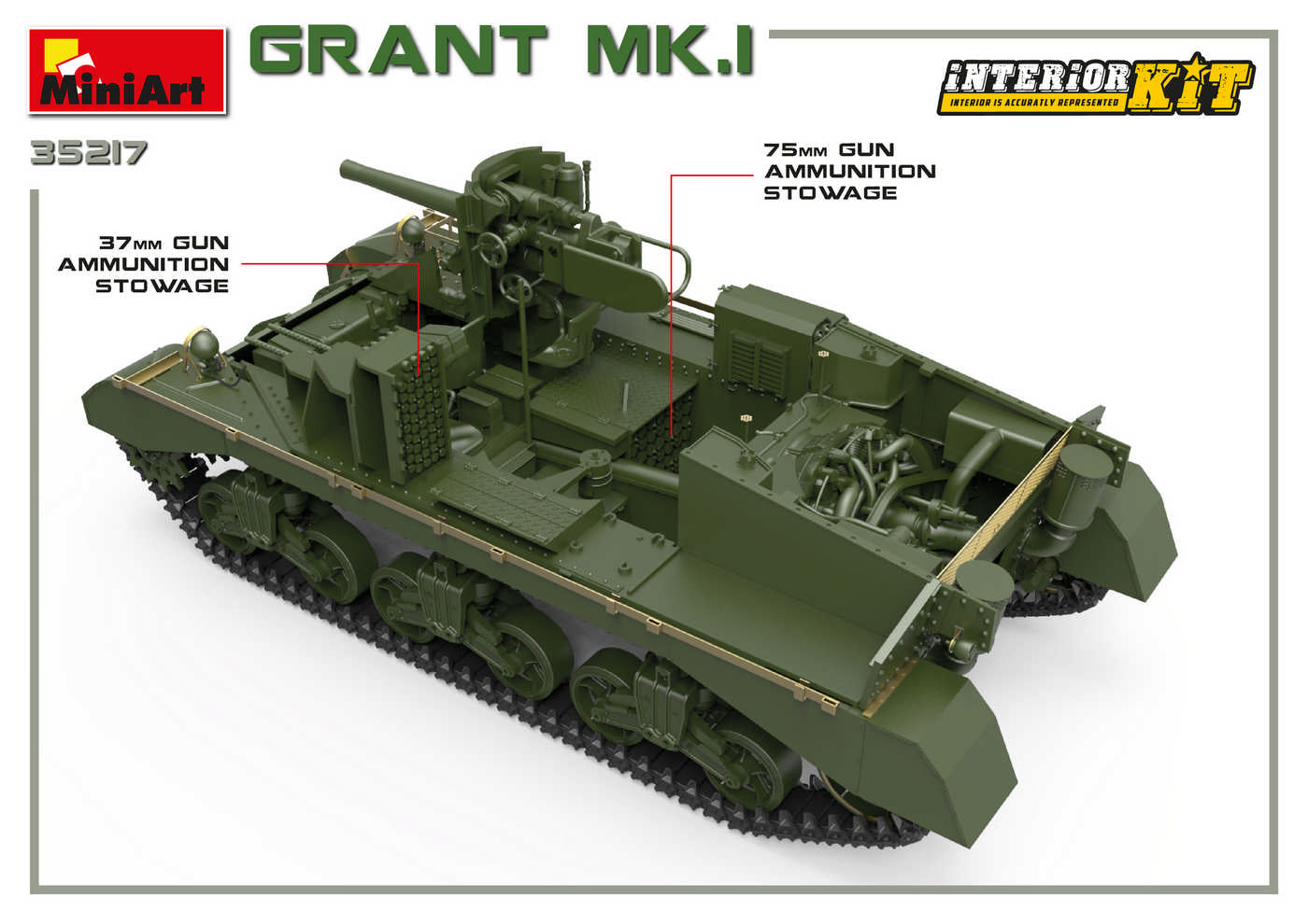 Miniart 1/35 Grant Mk.I Interior Kit | 4820183312280