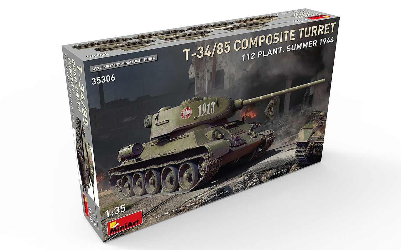 MiniArt 1/35 T-34/85 Composite Turret. 112 Plant. Summer 1944 1/35 Scale | 4820183313461