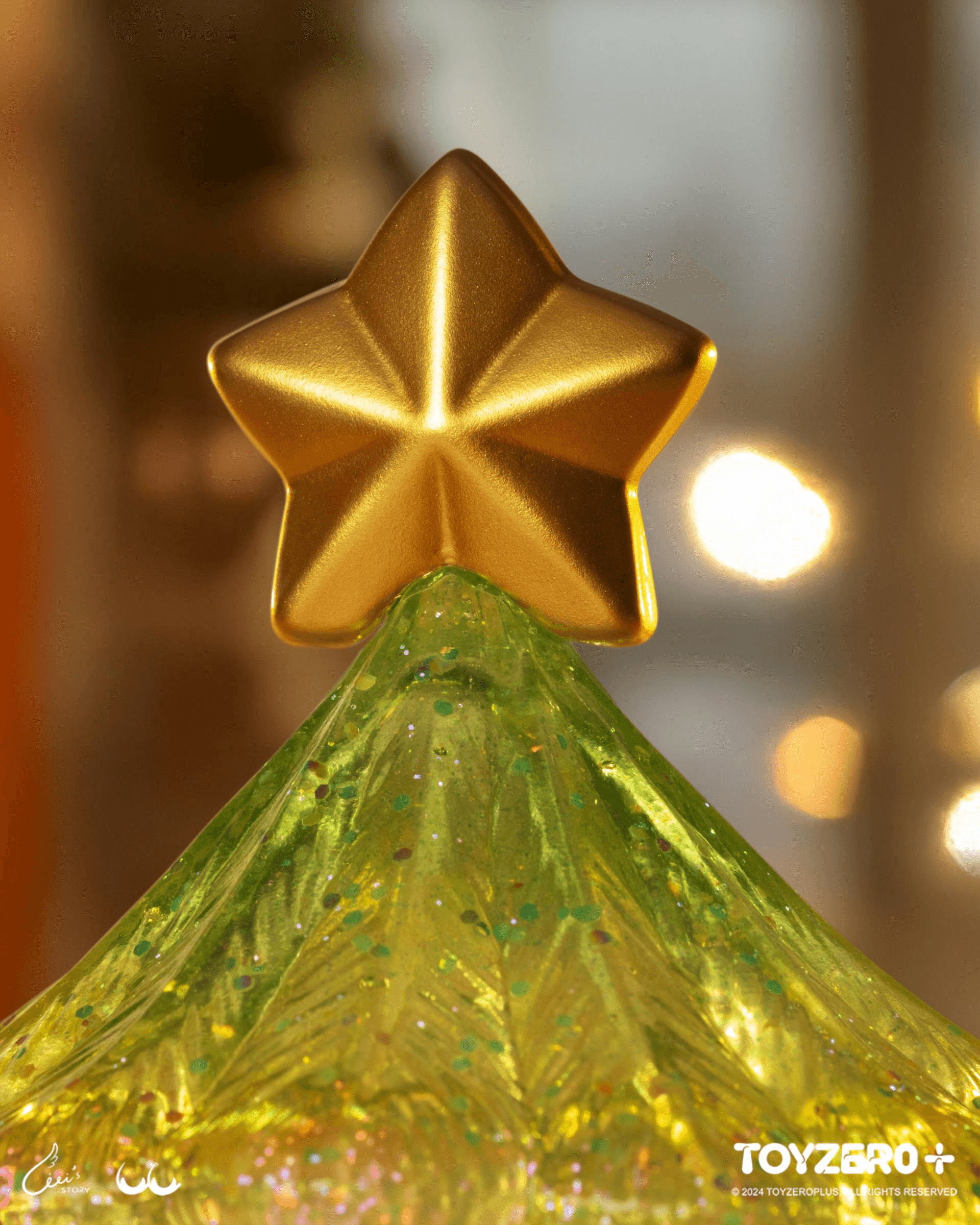 LuLu the Piggy - XL Sparkling Christmas Tree (Gold Green) | 6972607333970