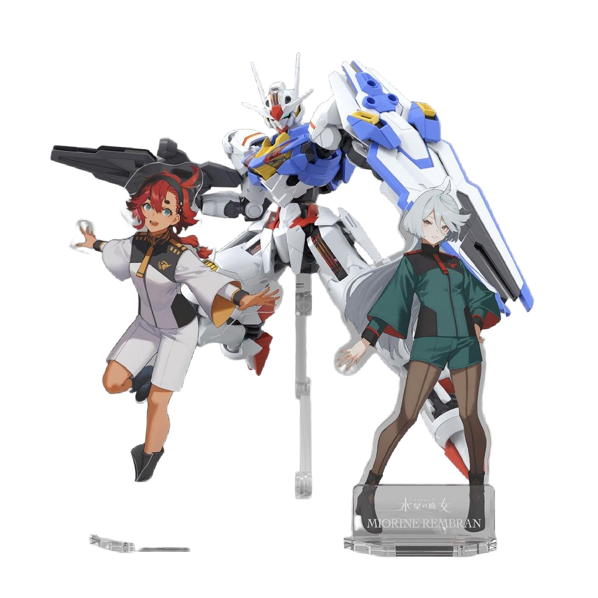 BANDAI Hobby GUNPLA PACKAGE ART ACRYLIC STAND (SULETTA X6 MIORINE x4)(4573102656063)