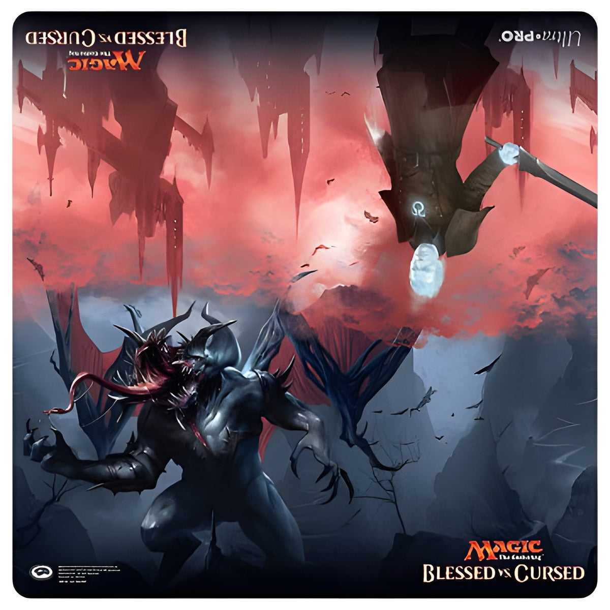 UP Playmat MTG Duel Blessed VS Cursed