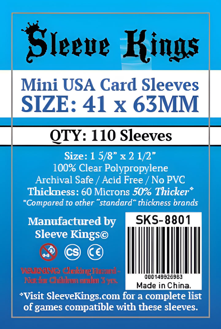 SK Mini USA Sleeves 41MM X 63MM 110CT