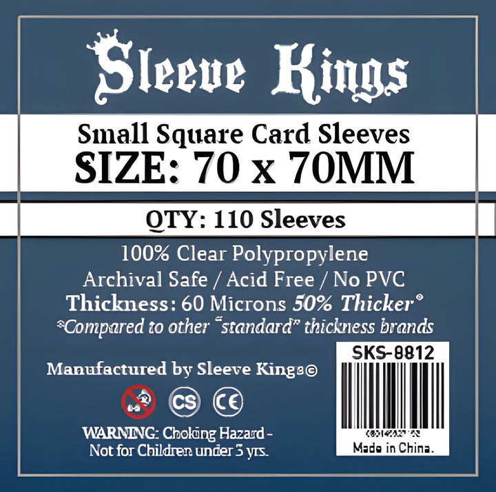 SK Small Square Sleeves 70MM X 70MM 110CT
