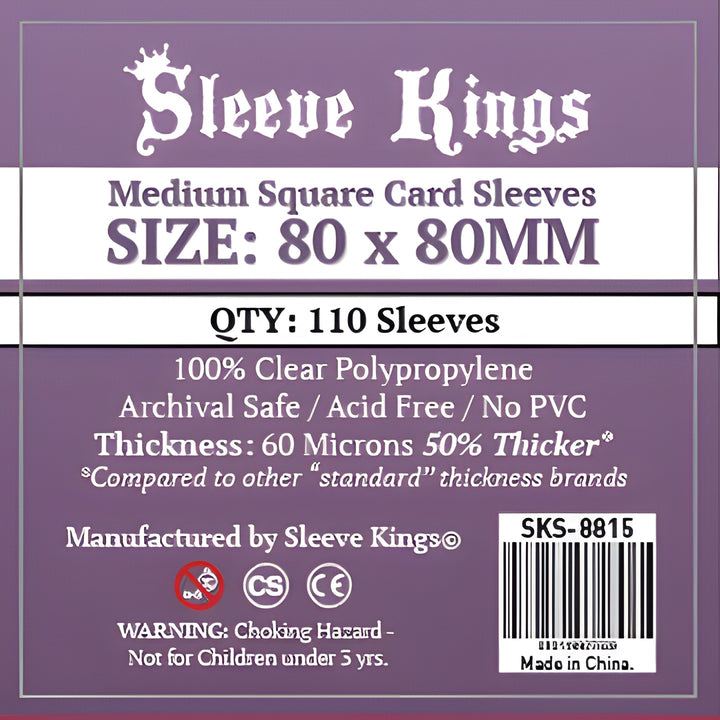 SK Medium Square Sleeves 80MM X 80MM 110CT