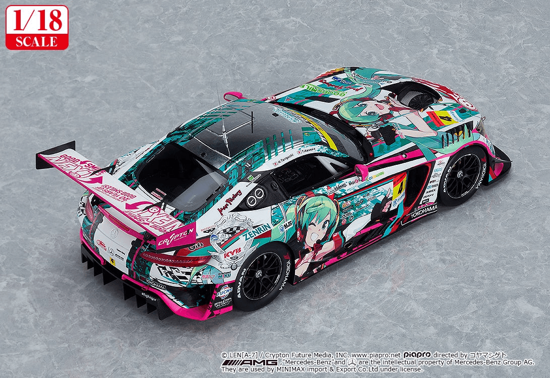 (Rerelease) 1/18th Scale Good Smile Hatsune Miku AMG 2020 SUPER GT Okayama Test Ver.