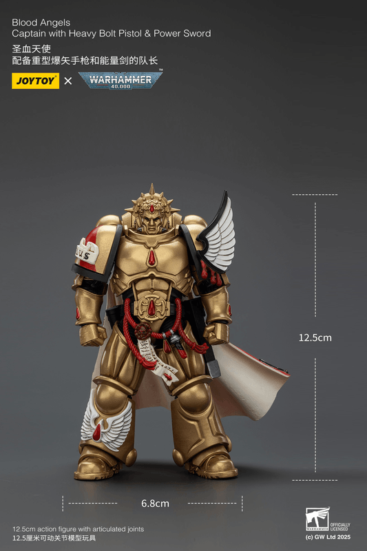 JOYTOY Blood Angels Captain with Heavy Bolt Pistol & Power Sword