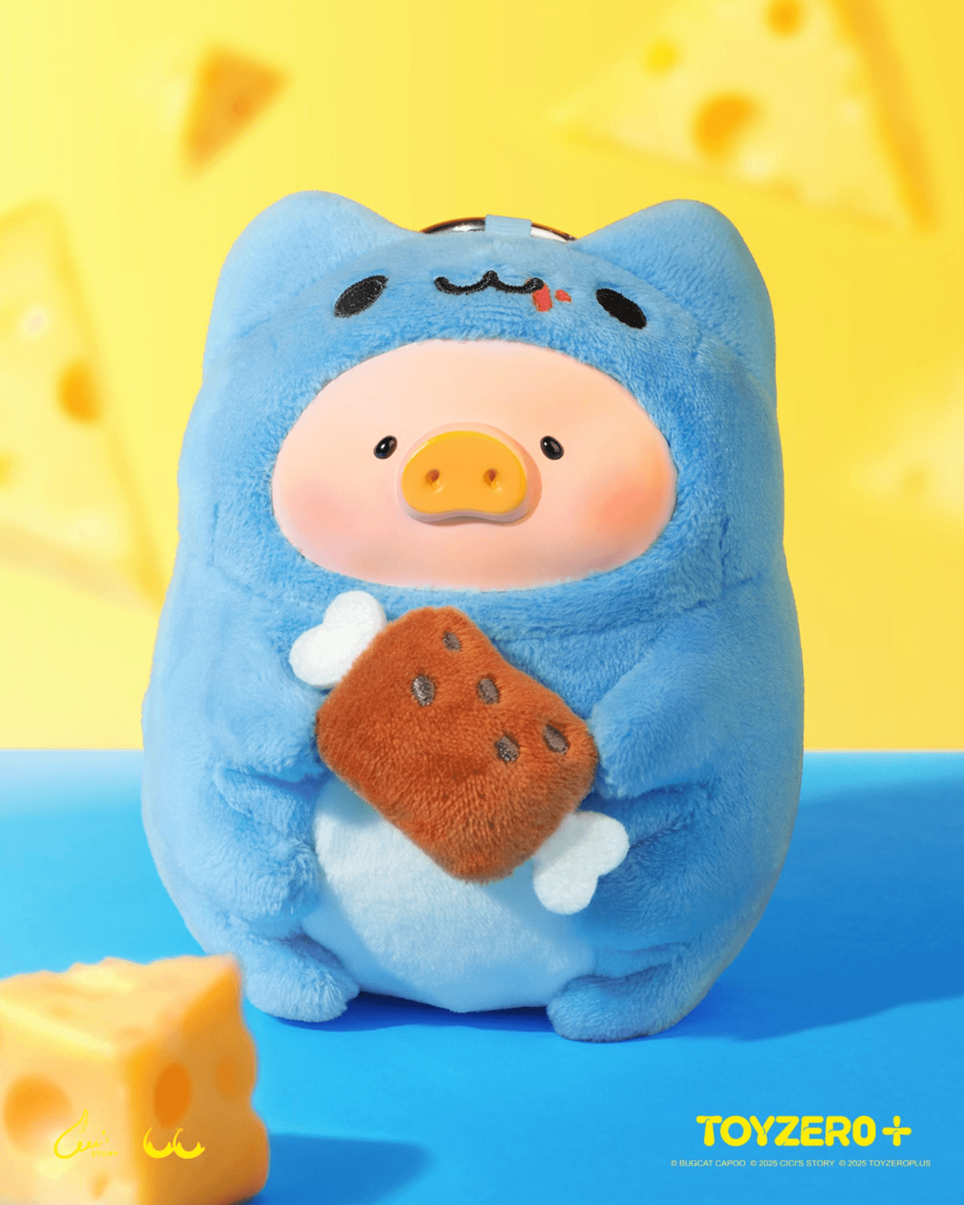LuLu the Piggy x Capoo - Foodie Lu PVC Face Plush Keychain | 6978531761216