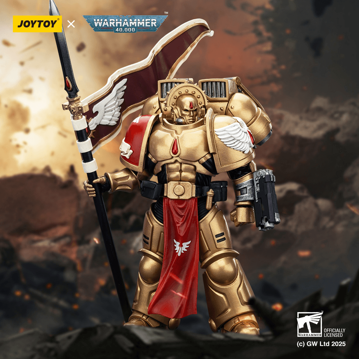Blood Angels Sanguinary Guard 3 with Angelus Boltgun and Encarmine Spear | 6927054401864