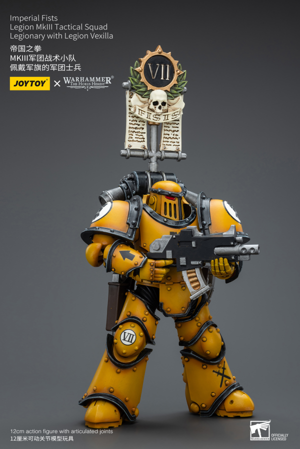 Joy Toy Imperial Fists   Legion MkIII Tactical Squad Legionary with Legion Vexilla(6973130379053)(6973130379053)