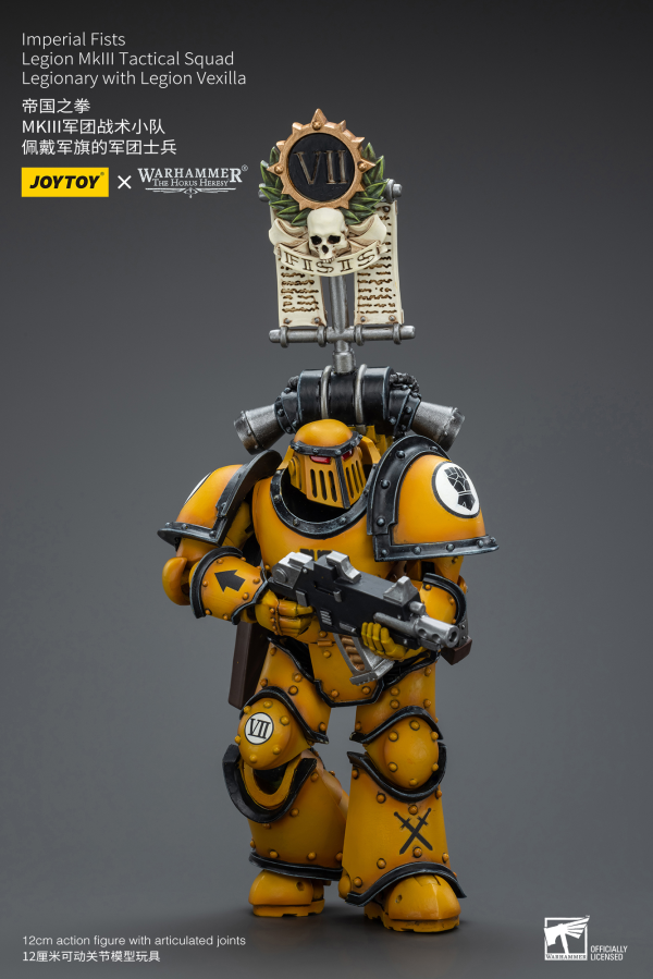 Joy Toy Imperial Fists   Legion MkIII Tactical Squad Legionary with Legion Vexilla(6973130379053)(6973130379053)