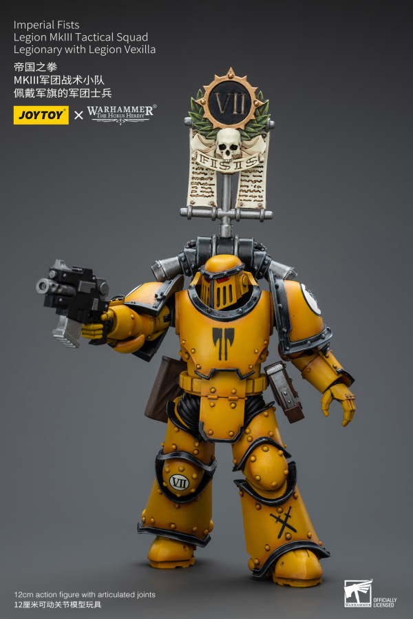 Joy Toy Imperial Fists   Legion MkIII Tactical Squad Legionary with Legion Vexilla(6973130379053)(6973130379053)