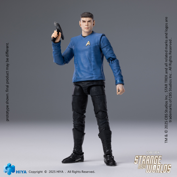HIYA TOYS Exquisite Mini Series 1/18 Scale 4 Inch STAR TREK Strange New Worlds Spock Action Figure(6957534204357)(6957534204357)