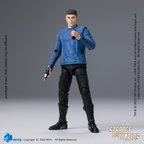 HIYA TOYS Exquisite Mini Series 1/18 Scale 4 Inch STAR TREK Strange New Worlds Spock Action Figure(6957534204357)(6957534204357)