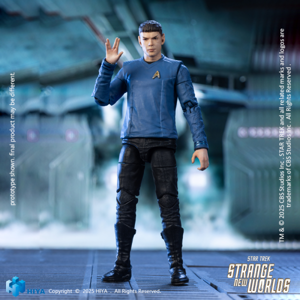 HIYA TOYS Exquisite Mini Series 1/18 Scale 4 Inch STAR TREK Strange New Worlds Spock Action Figure(6957534204357)(6957534204357)