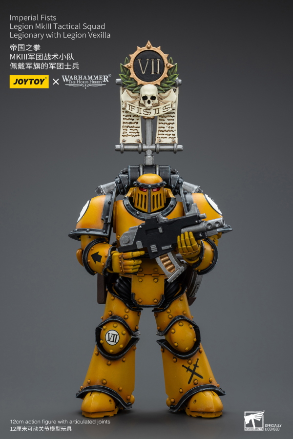 Joy Toy Imperial Fists   Legion MkIII Tactical Squad Legionary with Legion Vexilla(6973130379053)(6973130379053)