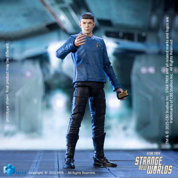 HIYA TOYS Exquisite Mini Series 1/18 Scale 4 Inch STAR TREK Strange New Worlds Spock Action Figure(6957534204357)(6957534204357)