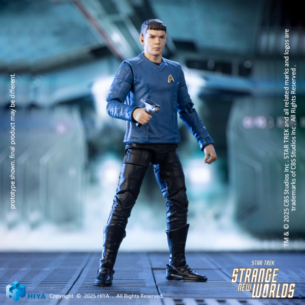 HIYA TOYS Exquisite Mini Series 1/18 Scale 4 Inch STAR TREK Strange New Worlds Spock Action Figure(6957534204357)(6957534204357)