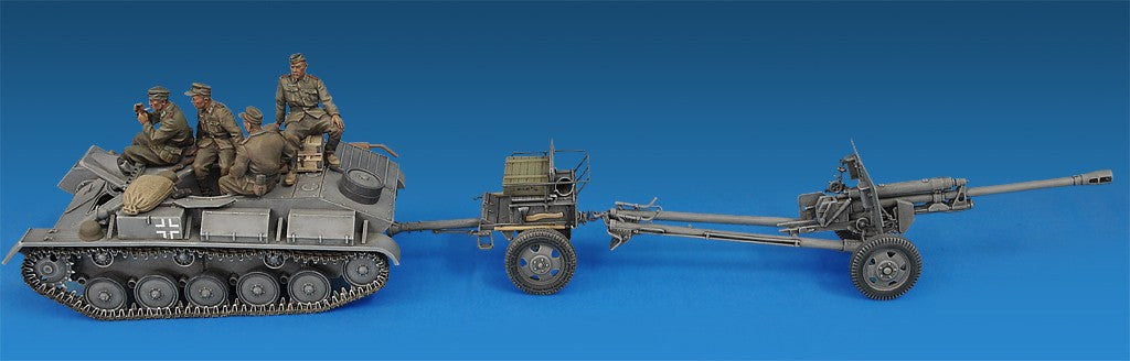MiniArt 1/35 German Artillery Tractor T-70 (r) & Gun w/Crew | 4820041100745