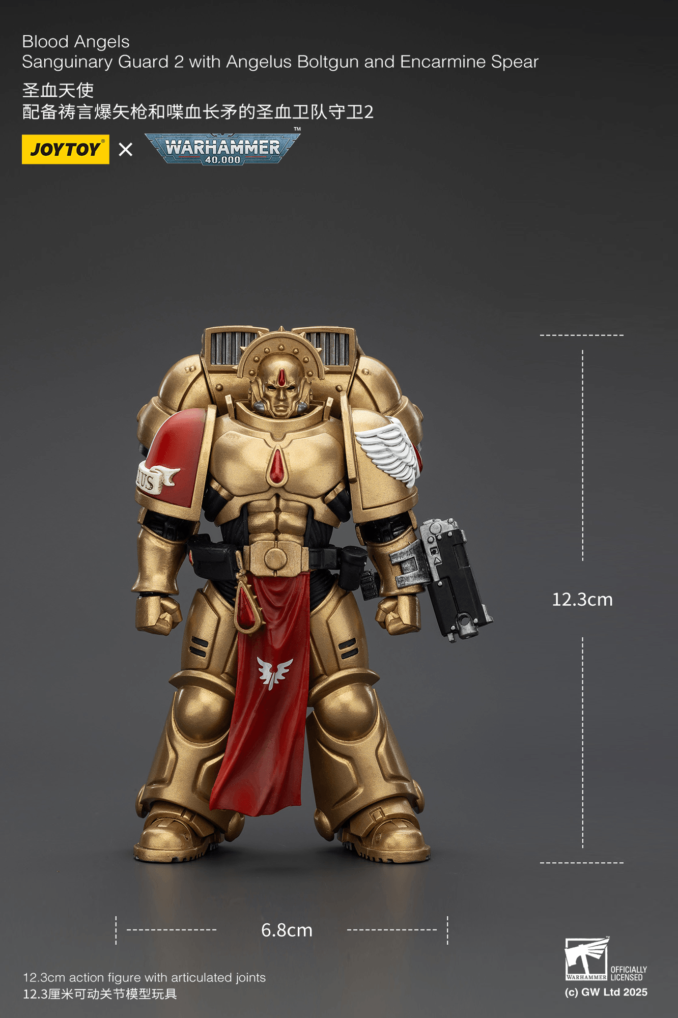 Blood Angels Sanguinary Guard 2 with Angelus Boltgun and Encarmine Spear | 6927054401857