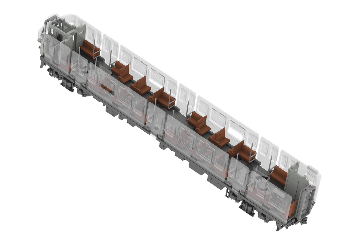 Semi-cross seat interior set A (brown)