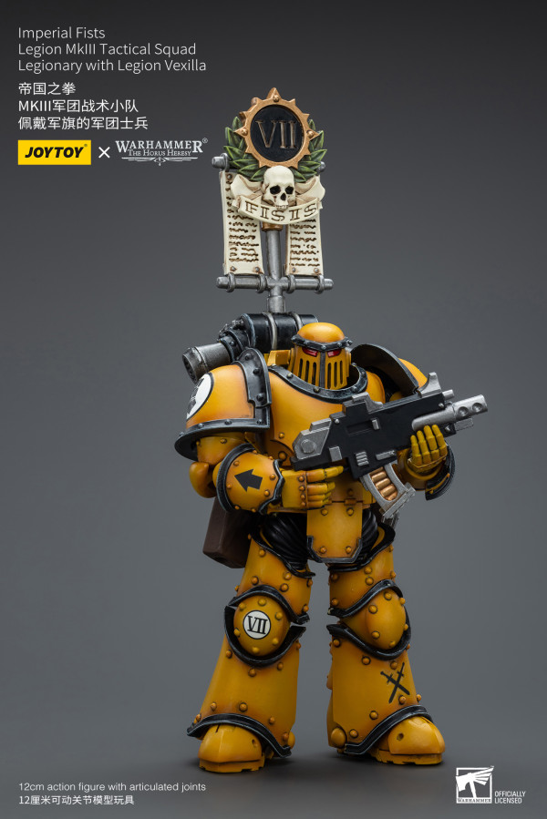 Joy Toy Imperial Fists   Legion MkIII Tactical Squad Legionary with Legion Vexilla(6973130379053)(6973130379053)