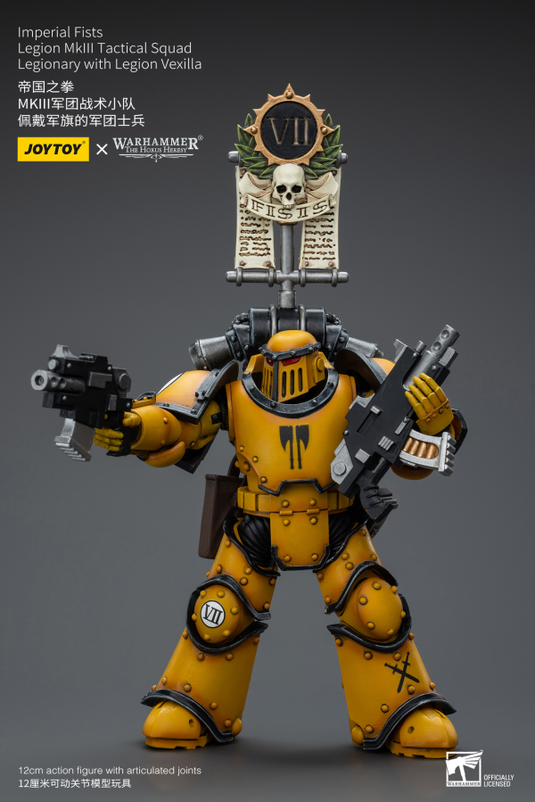 Joy Toy Imperial Fists   Legion MkIII Tactical Squad Legionary with Legion Vexilla(6973130379053)(6973130379053)