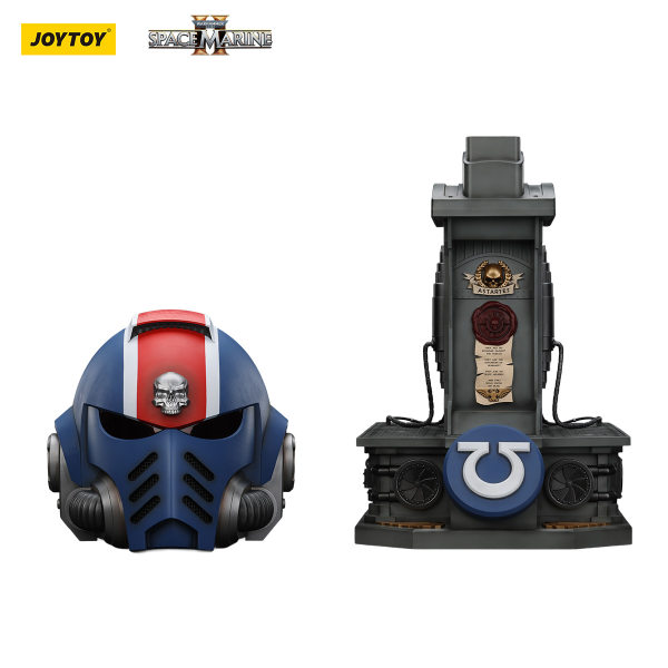 JOYTOY Ultramarines Lieutenant Titus' MKX Helmet & Display Stand | 6927054401697