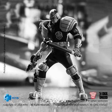 1/12 Scale 6 Inch JUDGE DREDD Judge Dredd Black&White; Ver. Action Figure