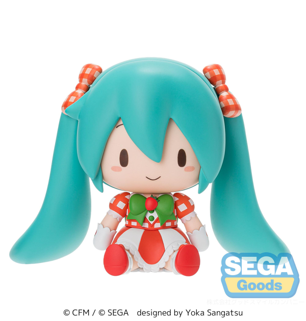 SEGA fuwa petit Hatsune Miku x Love and Berry Dress Up and Dance! Chibi Figure Lovely Strawberry(4582733440910)(4582733440910)
