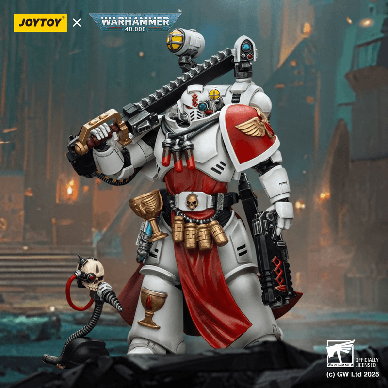 JOYTOY Blood Angels Sanguinary Priest with Heavy bolt pistol, chainsword and narthecium