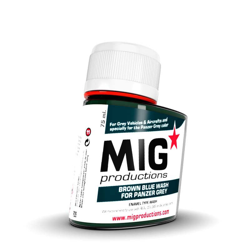 MIG Brown Blue Wash for Panzer Grey 75ml | 8436564926821