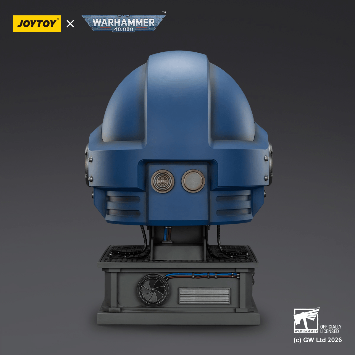 Ultramarines Captain MkX Helmet &amp; Display Stand | 6927054403745