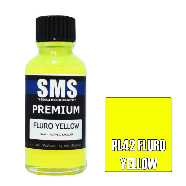 The Scale Modellers Supply (SMS) Premium FLURO YELLOW 30ml | 707959821235