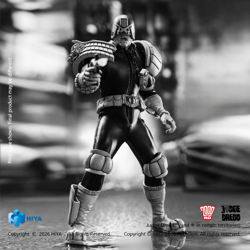 1/12 Scale 6 Inch JUDGE DREDD Judge Dredd Black&White; Ver. Action Figure