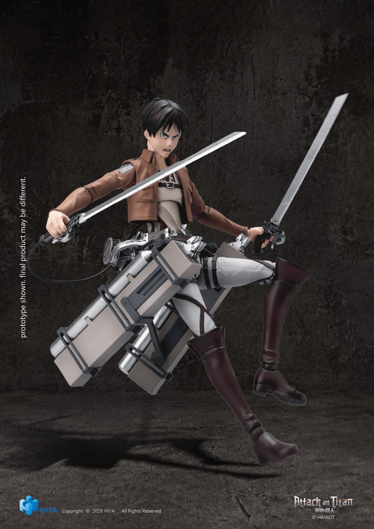 HIYA Exquisite Basic Series 1/12 5.9 Inch Attack on Titan 1-3 Eren Yeager Action Figure