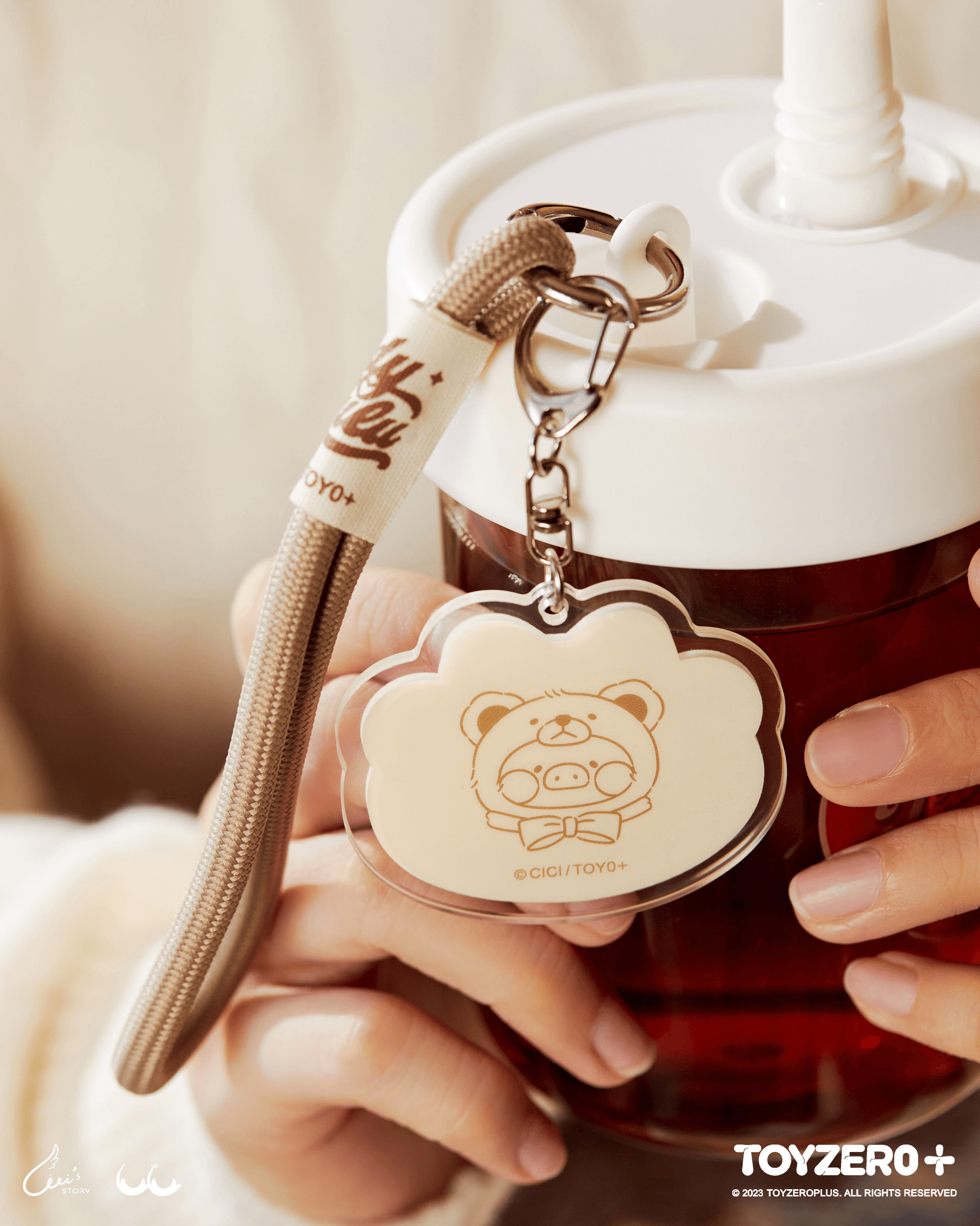 LuLu the Piggy - Teddy LuLu Insulated Water Bottle with Straw | 781005360237