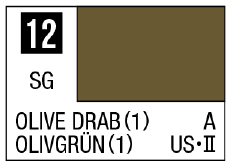 GSI Creos Mr. Color 12 - Olive Drab (1) (Semi-Gloss/Aircraft)(4973028716115) | 4973028716115