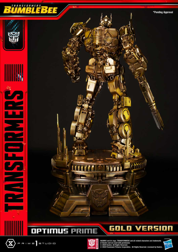 Prime 1 Studio Museum Masterline Transformers: Bumblebee (Film) Optimus Prime Cybertron Edition Gold Version(4582535945088)(4582535945088)
