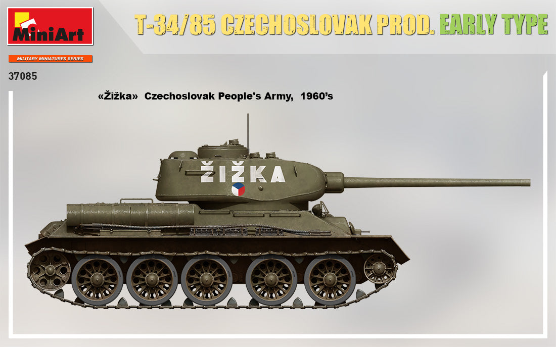 MiniArt 1/35 T-34-85 Czechoslovak Prod. Early Type Tank | 4820183313492