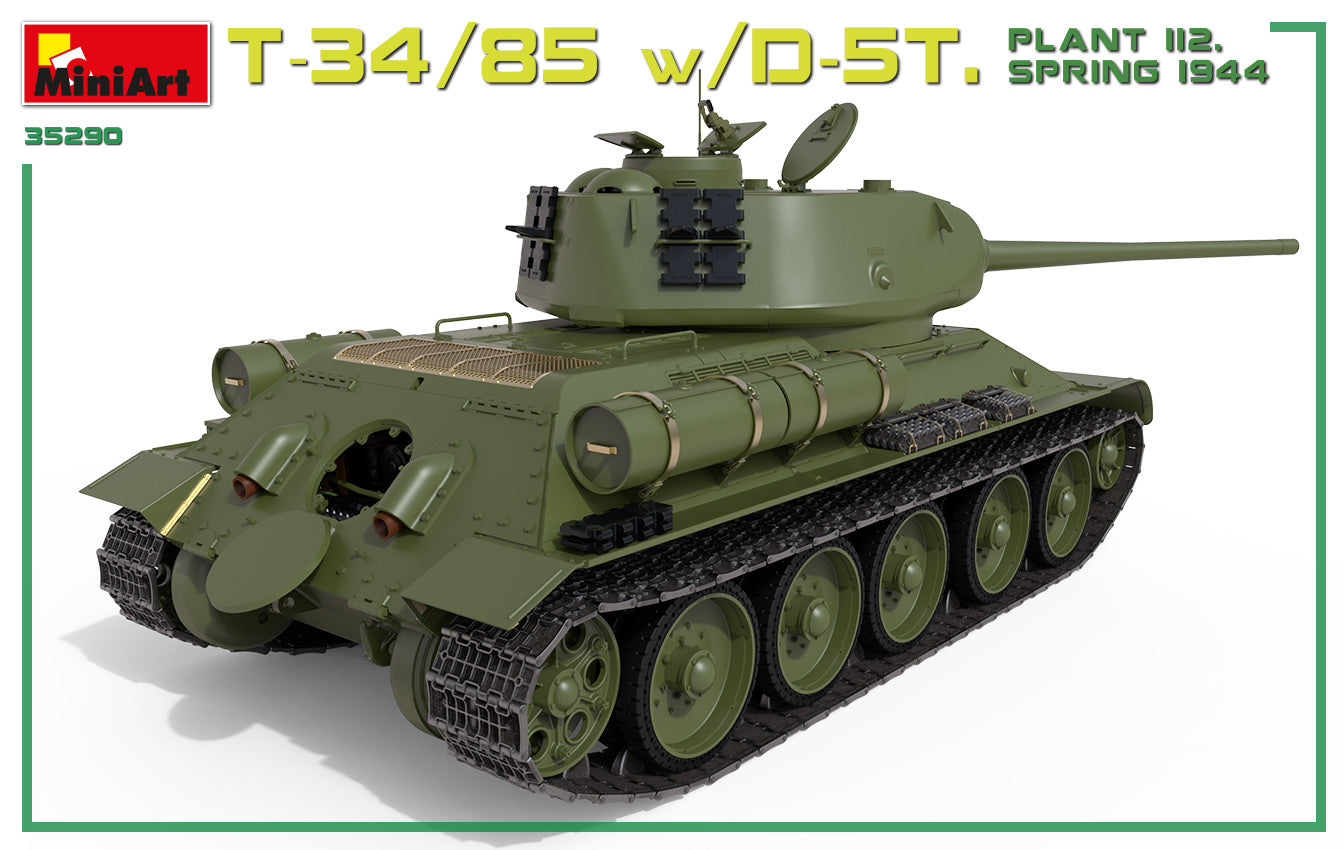 MiniArt 1/35 T-34/85 w/D-5T. PLANT 112. SPRING 1944. INTERIOR KIT | 4820183313171