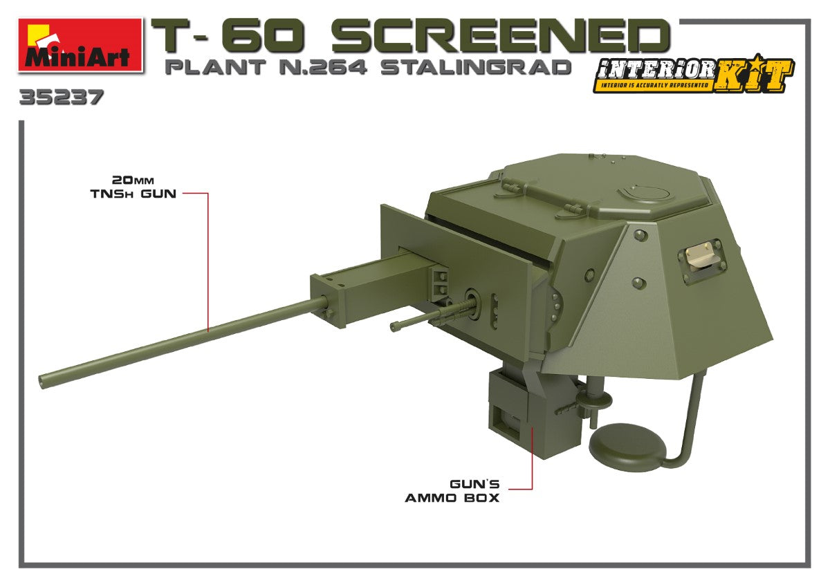 MiniArt T-60Screened(Pl. No.264,Stalingrad) Interior Kit | 4820183313102
