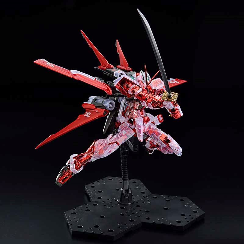 P-Bandai MG 1/100 The Gundam Base Limited Gundam Astray Red Frame Flight Unit [Plating Frame / Color Clear]