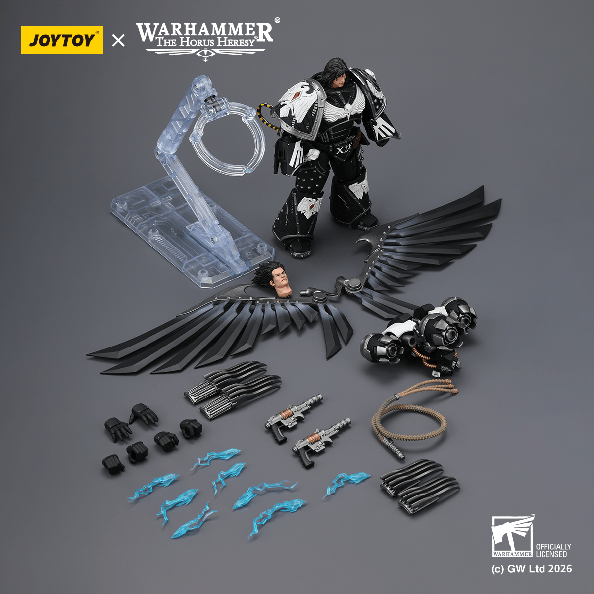 Raven Guard Corvus Corax, Primarch of the XIX Legion with artificer-crafted lightning talons, archaeotech pistols, and whip | 6927054404179
