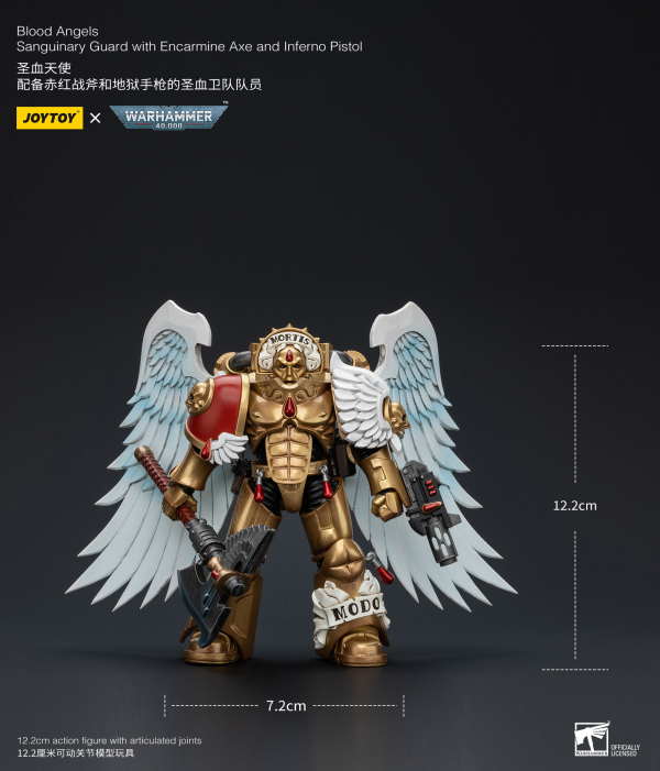 Joy Toy Blood Angels Sanguinary Guard with Encarmine Axe and Inferno Pistol | 6973130377172