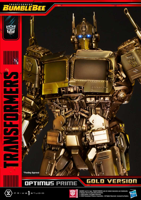 Prime 1 Studio Museum Masterline Transformers: Bumblebee (Film) Optimus Prime Cybertron Edition Gold Version(4582535945088)(4582535945088)
