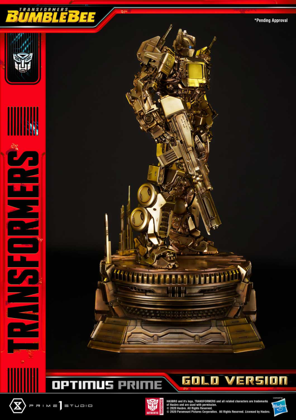 Prime 1 Studio Museum Masterline Transformers: Bumblebee (Film) Optimus Prime Cybertron Edition Gold Version(4582535945088)(4582535945088)