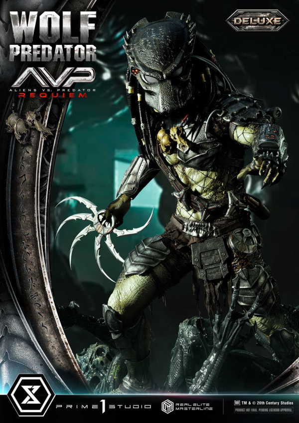 Prime 1 Studio Real Elite Masterline Aliens vs. Predator: Requiem Wolf Predator DX Bonus Version | 4582647121646