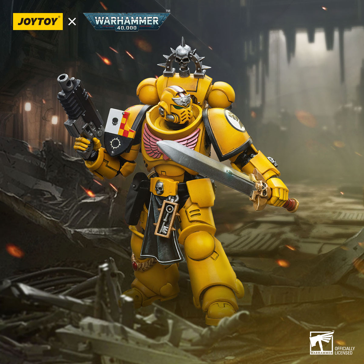 Joy Toy Imperial Fists Lieutenant with Power Sword(6973130377714)